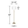 All Silver Giclee Warm Gold Stick Floor Lamp