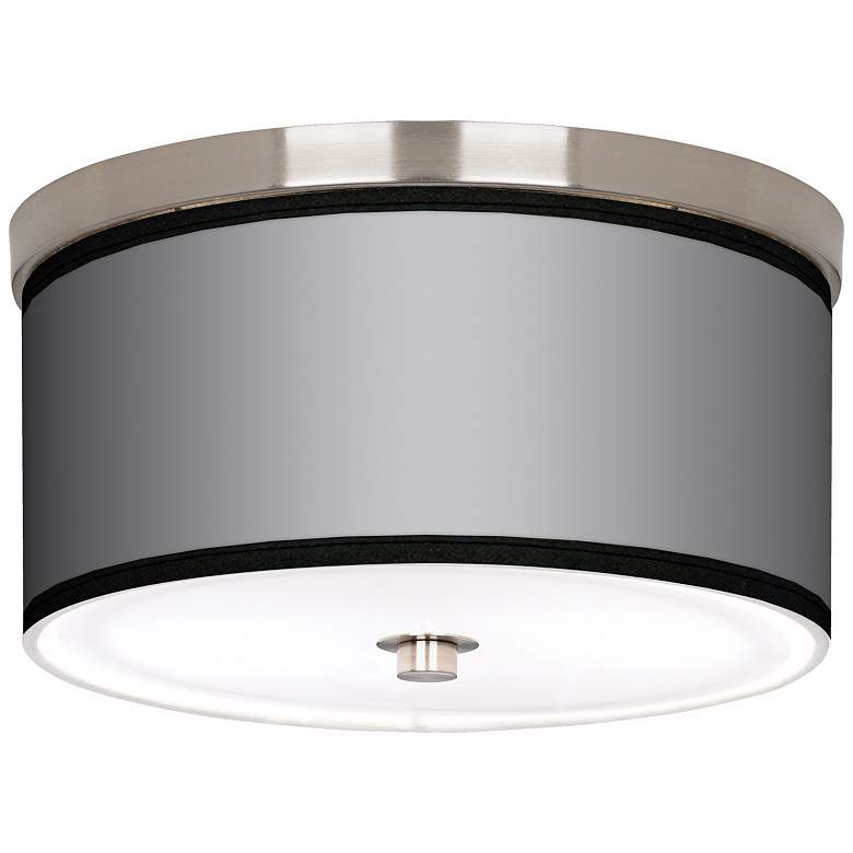 All Silver Nickel 10 1/4&quot; Wide Ceiling Light