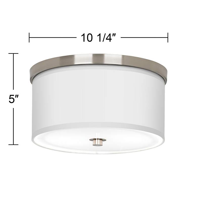Image 4 All Silver Nickel 10 1/4" Wide Ceiling Light more views