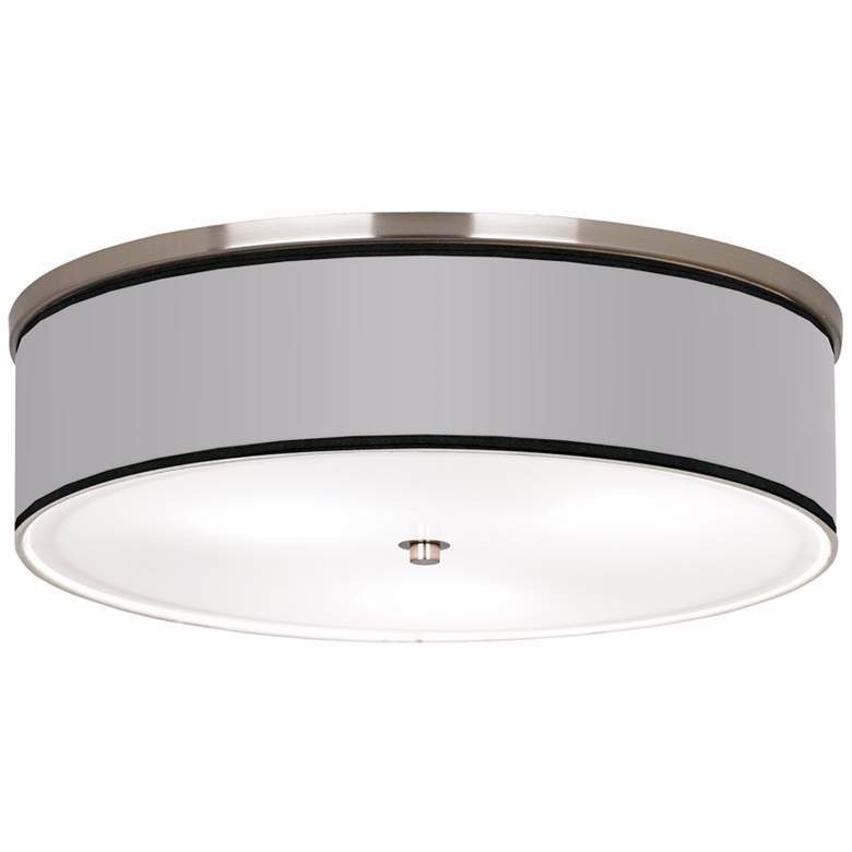 Image 1 All Silver Nickel 20 1/4 inch Wide Ceiling Light