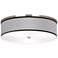 All Silver Nickel 20 1/4" Wide Ceiling Light