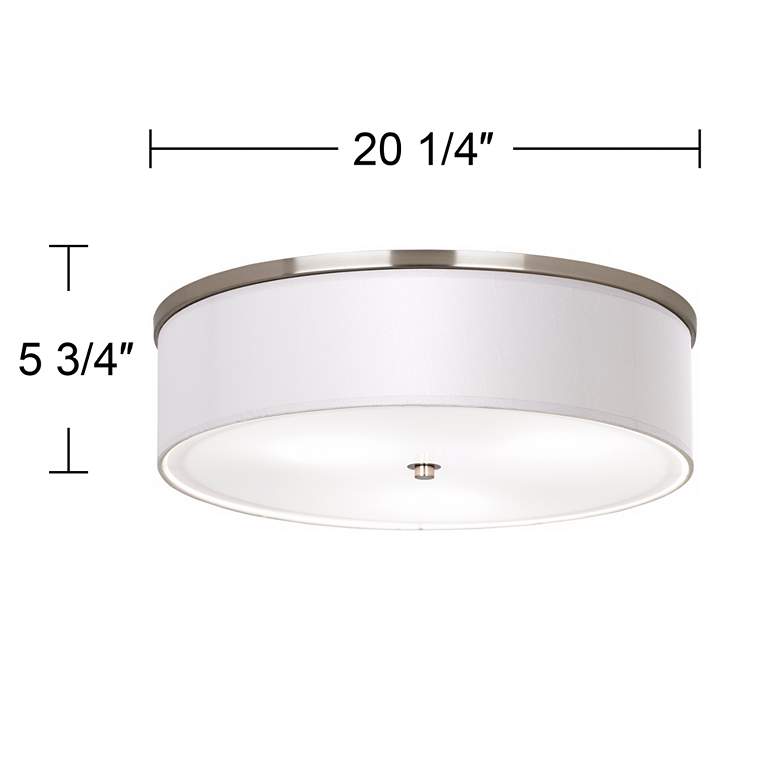 Image 4 All Silver Nickel 20 1/4 inch Wide Ceiling Light more views