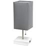 All The Rages 14 1/4" White and Gray Stick Lamp with USB Charging Port