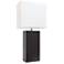 All The Rages 21" High Espresso Brown Leather Wrapped Table Lamp