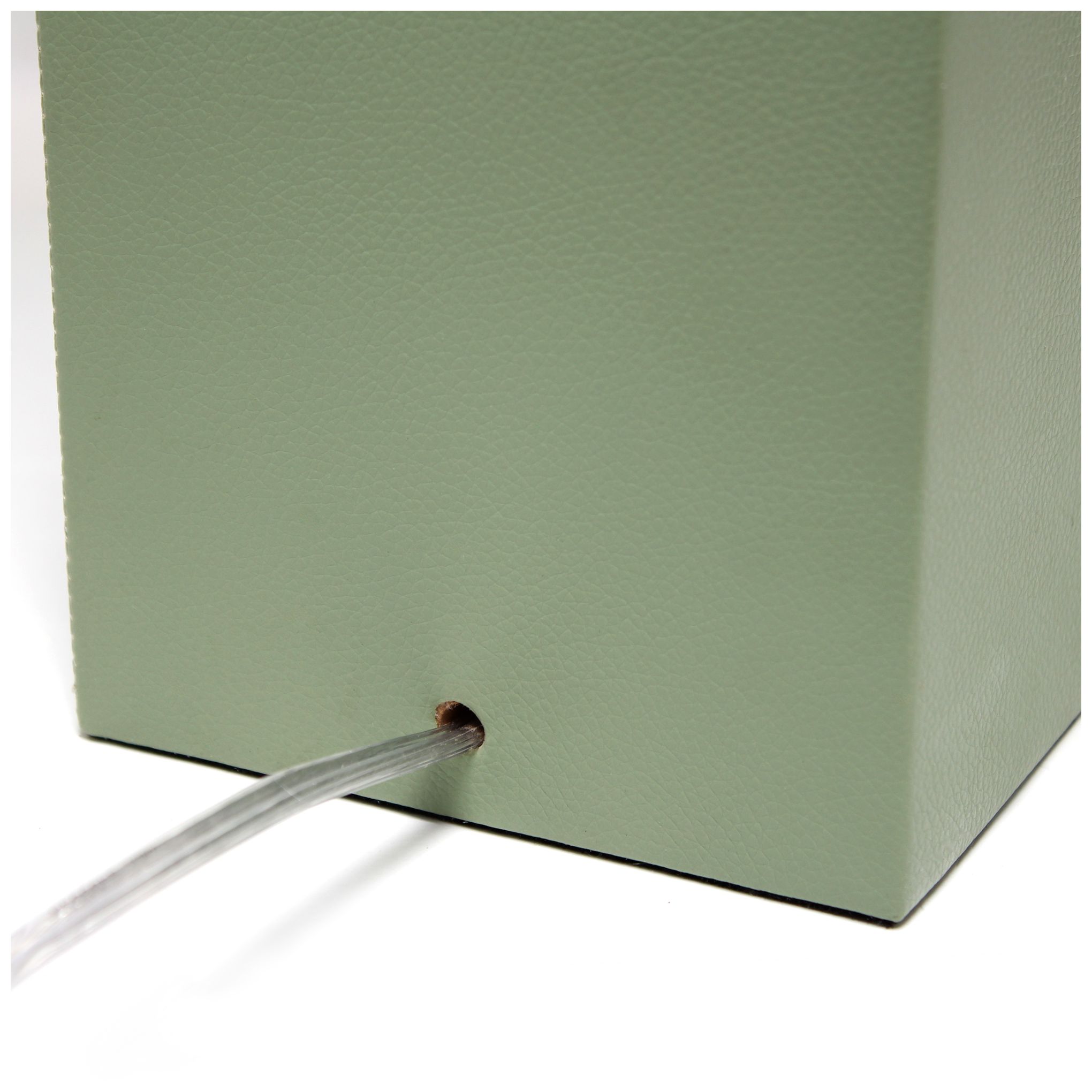 All The Rages 21" Leather Wrapped Sage Green Table Lamp with LED Bulb