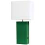 2_All The Rages 21" Lexington Green Leather USB Accent Table Lamp