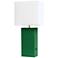 All The Rages 21" Lexington Green Leather USB Accent Table Lamp