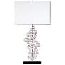 All the Rages 25" Chrome and Prismatic Sequin Crystal Glass Table Lamp