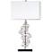 All the Rages 25" Chrome and Prismatic Sequin Crystal Glass Table Lamp