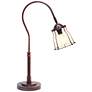 All The Rages 25" Red Bronze Metal Desk Lamp with Caged Shade