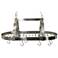 All The Rages 35 1/2" Wide Brushed Nickel 2-Light Pot Rack Chandelier