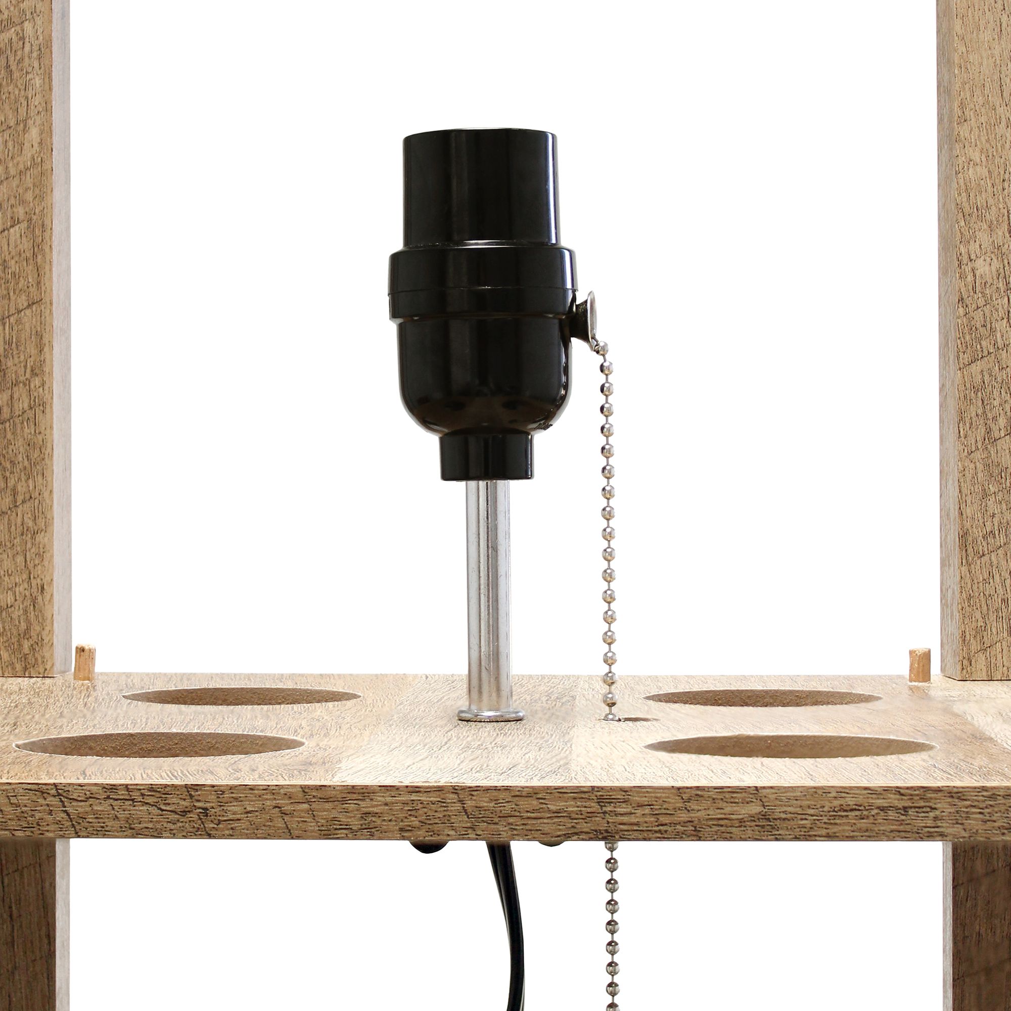 All The Rages 62 1/2" High 3-Tier Linen Shade Etagere Shelf Floor Lamp