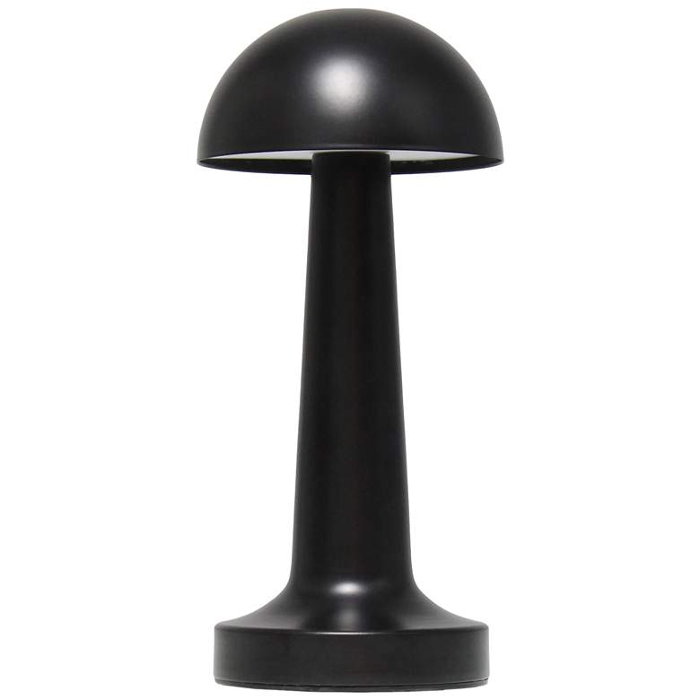 Image 1 All The Rages 9" Black Dome Rechargeable Touch Sensor Cordless Lamp