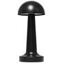All The Rages 9" Black Dome Rechargeable Touch Sensor Cordless Lamp
