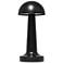 All The Rages 9" Black Dome Rechargeable Touch Sensor Cordless Lamp