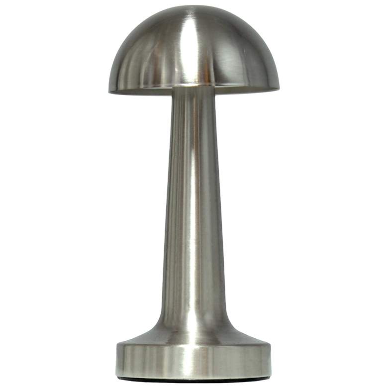 Image 1 All The Rages 9" Chrome Dome Rechargeable Touch Sensor Cordless Lamp