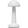 All The Rages 9" White Dome Rechargeable Touch Sensor Cordless Lamp