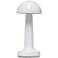 All The Rages 9" White Dome Rechargeable Touch Sensor Cordless Lamp