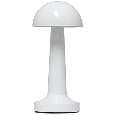All The Rages 9" White Dome Rechargeable Touch Sensor Cordless Lamp