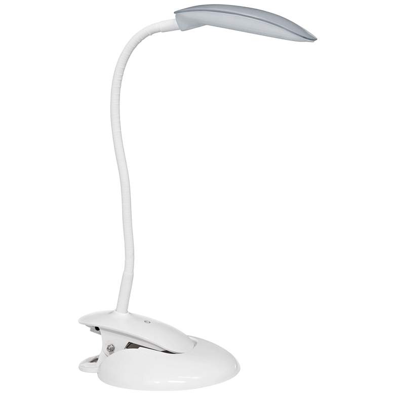 Image 2 All the Rages Adjustable Gooseneck Gray LED Clip Light with USB