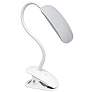 All the Rages Adjustable Gooseneck Gray LED Clip Light with USB