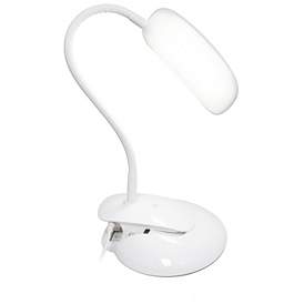 Image4 of All the Rages Adjustable Gooseneck Gray LED Clip Light with USB more views