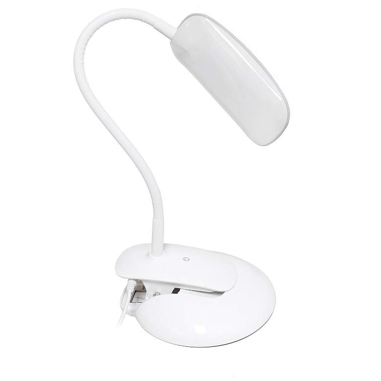 Image 7 All the Rages Adjustable Gooseneck Gray LED Clip Light with USB more views