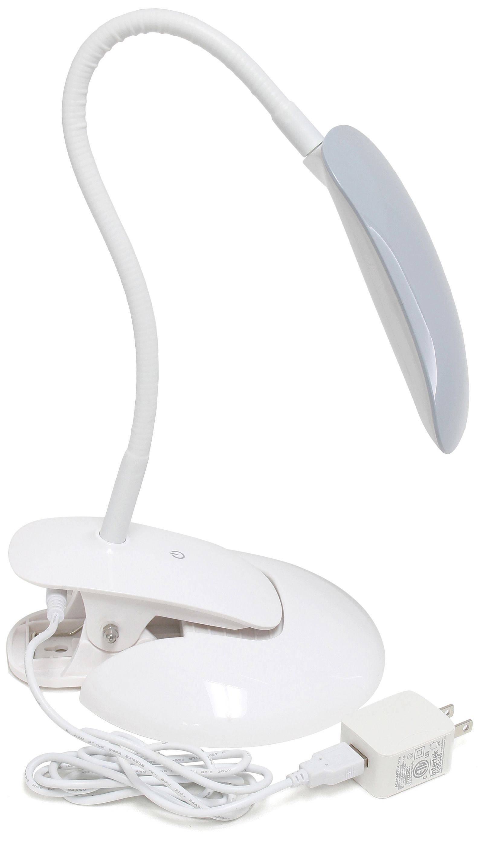 All the Rages Adjustable Gooseneck Gray LED Clip Light with USB