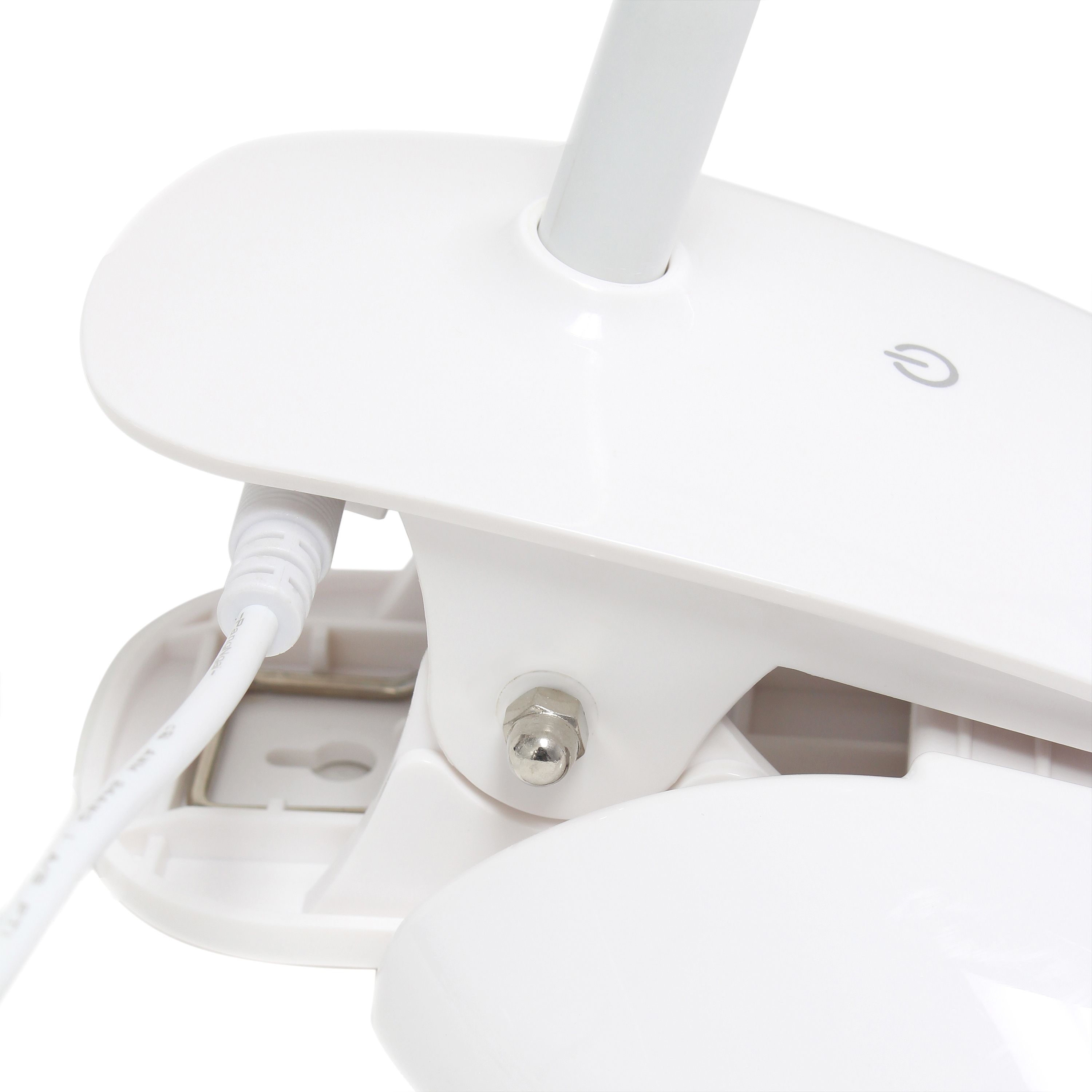 All the Rages Adjustable Gooseneck Gray LED Clip Light with USB