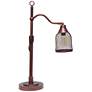 All the Rages Adjustable Height Red Bronze Arch Arm Metal Desk Lamp