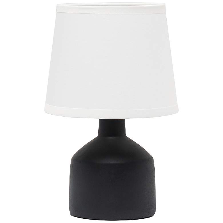 Image 2 All the Rages Bocksbeutal 9 1/2" High Black Concrete Accent Table Lamp
