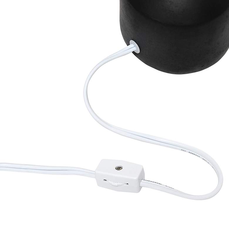 Image 7 All the Rages Bocksbeutal 9 1/2" High Black Concrete Accent Table Lamp more views