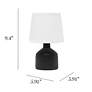 All the Rages Bocksbeutal 9 1/2" High Black Concrete Accent Table Lamp
