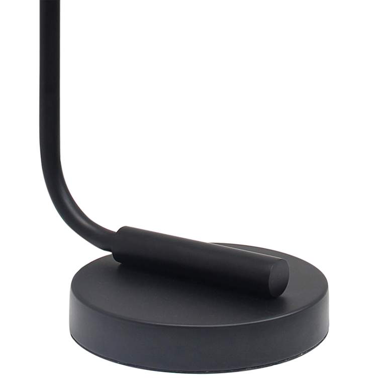 Image 4 All the Rages Bronson 18 3/4" Glass and Black Iron Lantern Desk Lamp more views