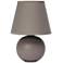 All The Rages Compact Globe 8 3/4" High Gray Ceramic Accent Lamp
