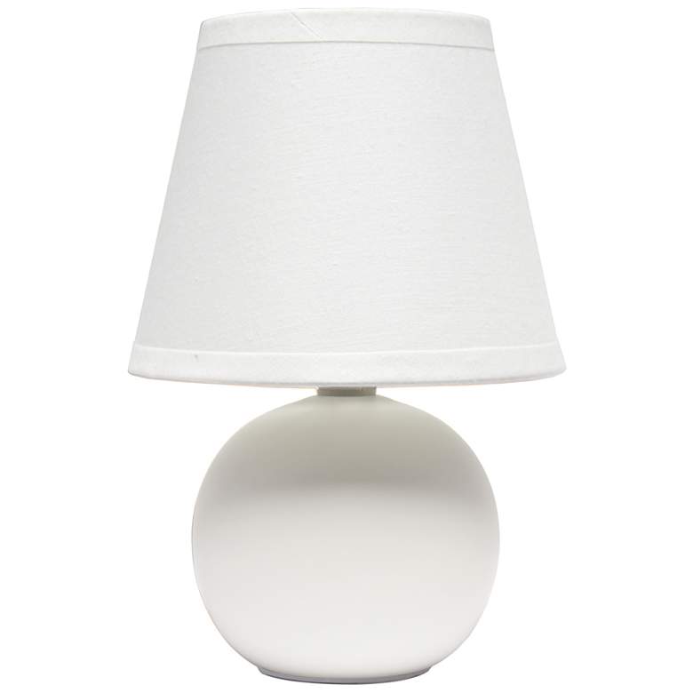 Image 1 All The Rages Compact Globe 8 3/4" High White Ceramic Accent Lamp