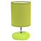 All The Rages Creekwood Home 10 1/4" Modern Round Rock Green Lamp