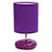 All The Rages Creekwood Home 10 1/4" Modern Round Rock Purple Lamp