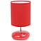 All The Rages Creekwood Home 10 1/4" Modern Round Rock Red Table Lamp