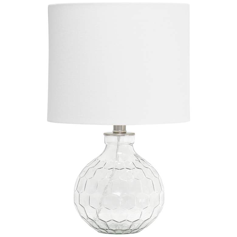 Image 2 All the Rages Demare 17 3/4" Clear Honeycomb Glass Accent Table Lamp