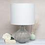 1_All the Rages Demare 17 3/4" Clear Honeycomb Glass Accent Table Lamp