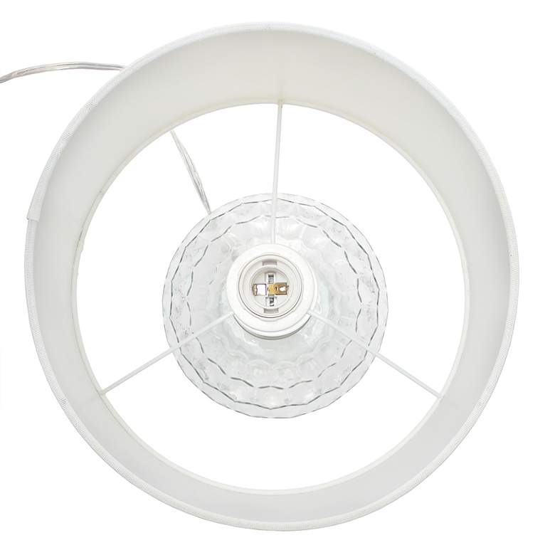 Image 3 All the Rages Demare 17 3/4" Clear Honeycomb Glass Accent Table Lamp more views