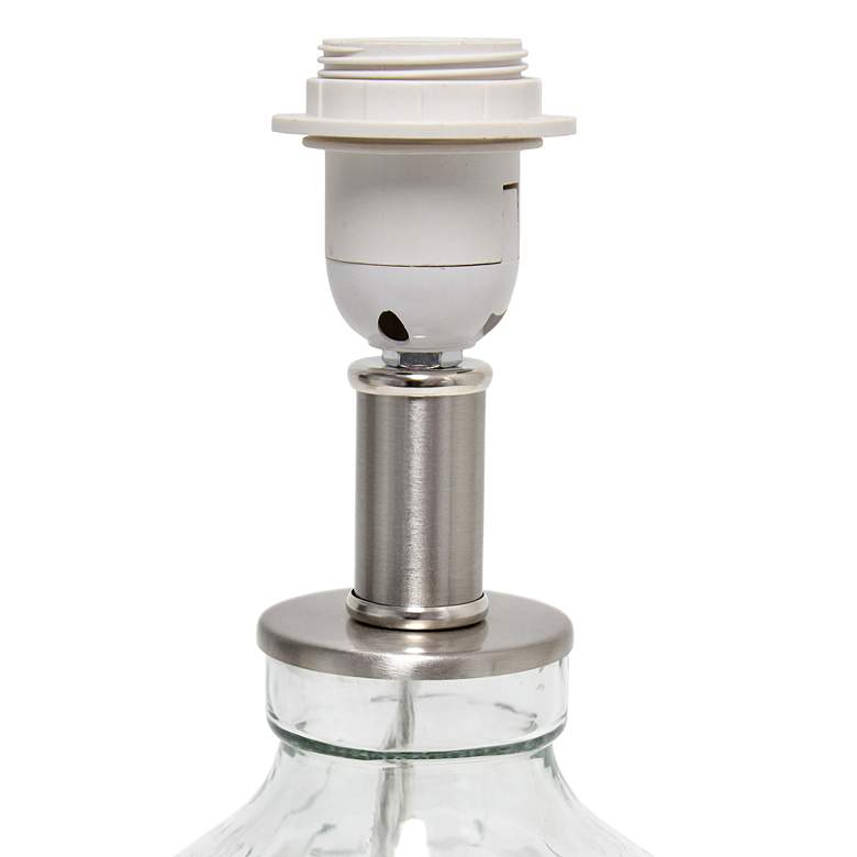 Image 4 All the Rages Demare 17 3/4" Clear Honeycomb Glass Accent Table Lamp more views