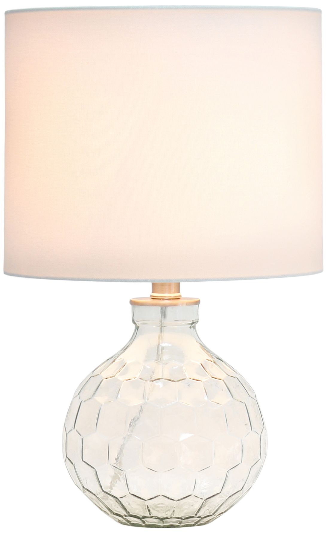 All the Rages Demare 17 3/4" Clear Honeycomb Glass Accent Table Lamp