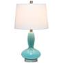3_All The Rages Dollop 23 1/2" Seafoam Blue Glass Accent Table Lamp more views