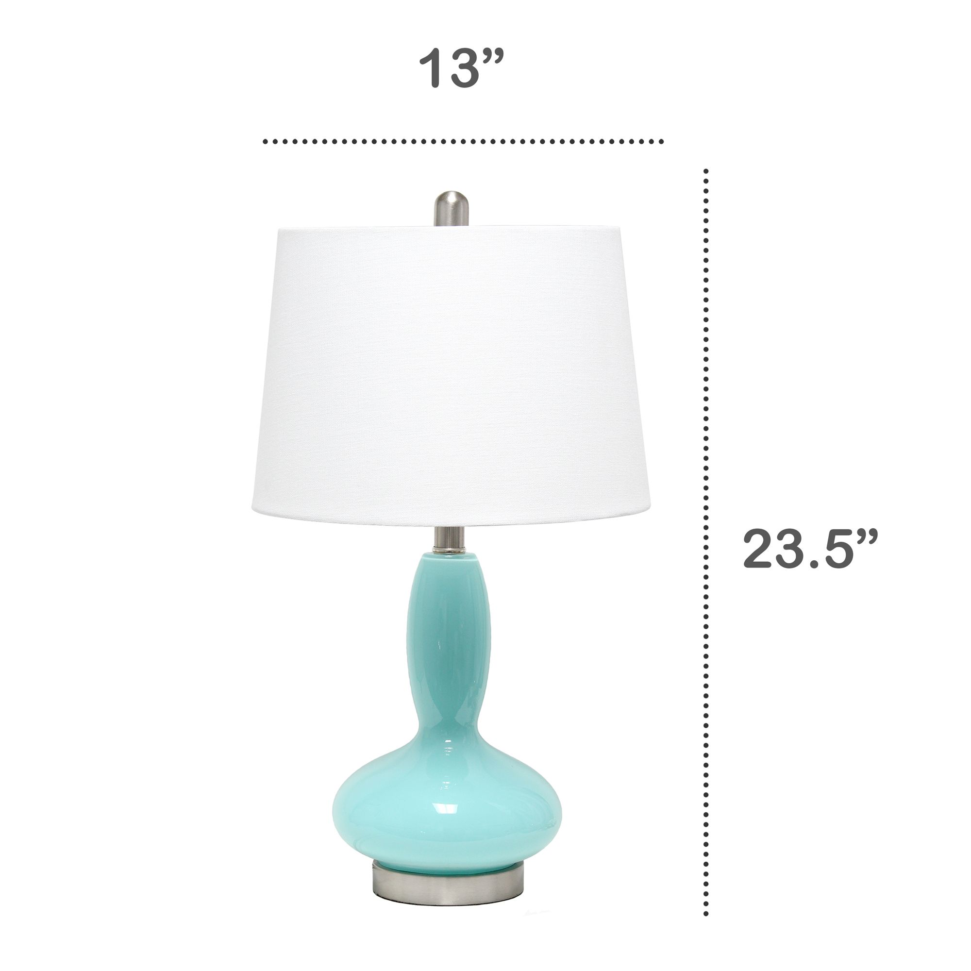 All The Rages Dollop 23 1/2" Seafoam Blue Glass Accent Table Lamp
