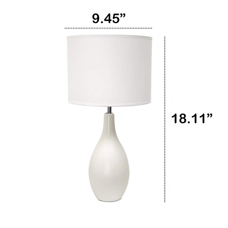 Image 6 All The Rages Essentix 18 1/4" High White Ceramic Accent Table Lamp more views