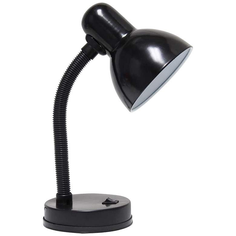 Image 2 All The Rages Essentix Fundamental 14 1/4 inch Black Gooseneck Desk Lamp