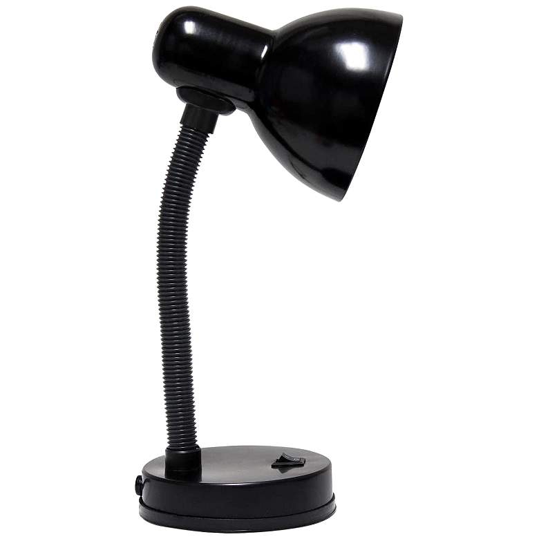 Image 7 All The Rages Essentix Fundamental 14 1/4 inch Black Gooseneck Desk Lamp more views