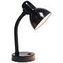 All The Rages Essentix Fundamental 14 1/4" Black Gooseneck Desk Lamp